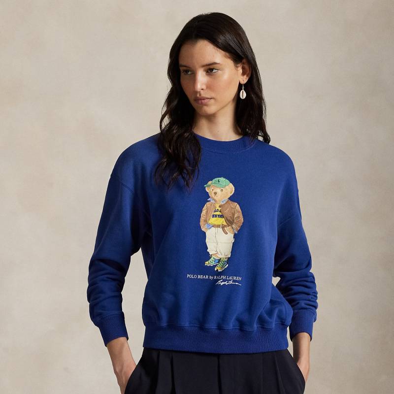Fleece-Rundhalspullover mit Polo Bear von Polo Ralph Lauren