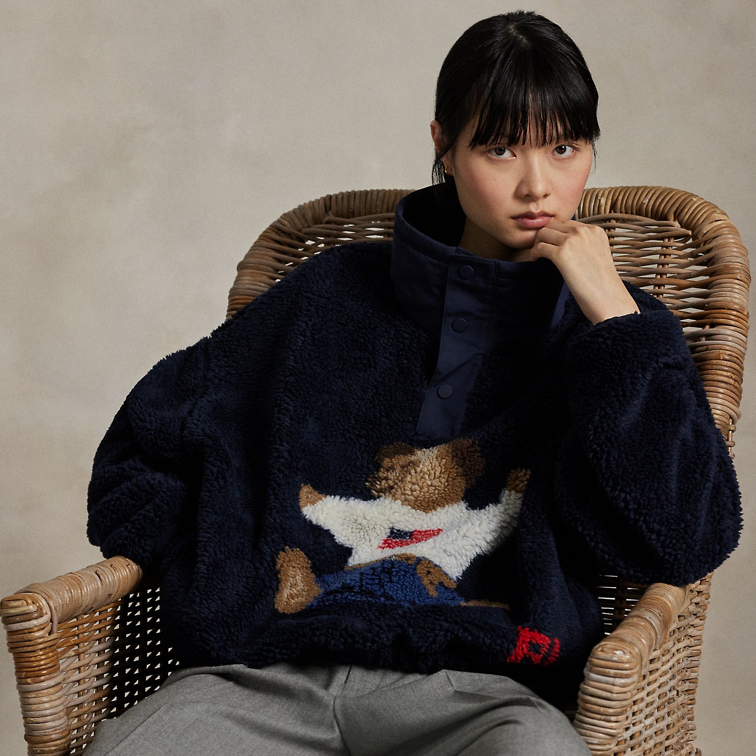 Fleecepullover mit Polo Bear von Polo Ralph Lauren