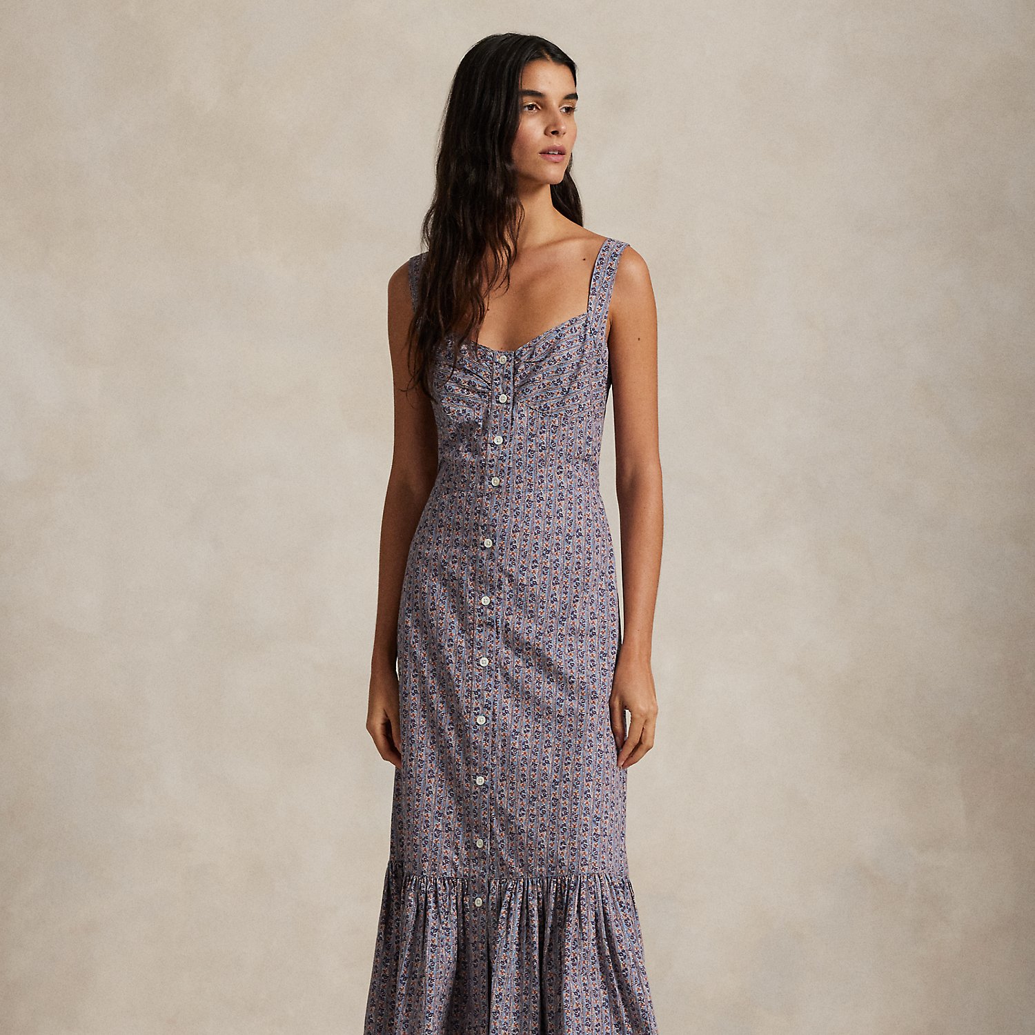 Geblümtes Baumwollkleid mit Knöpfen Geblümtes Baumwollkleid mit Knöpfen von Polo Ralph Lauren