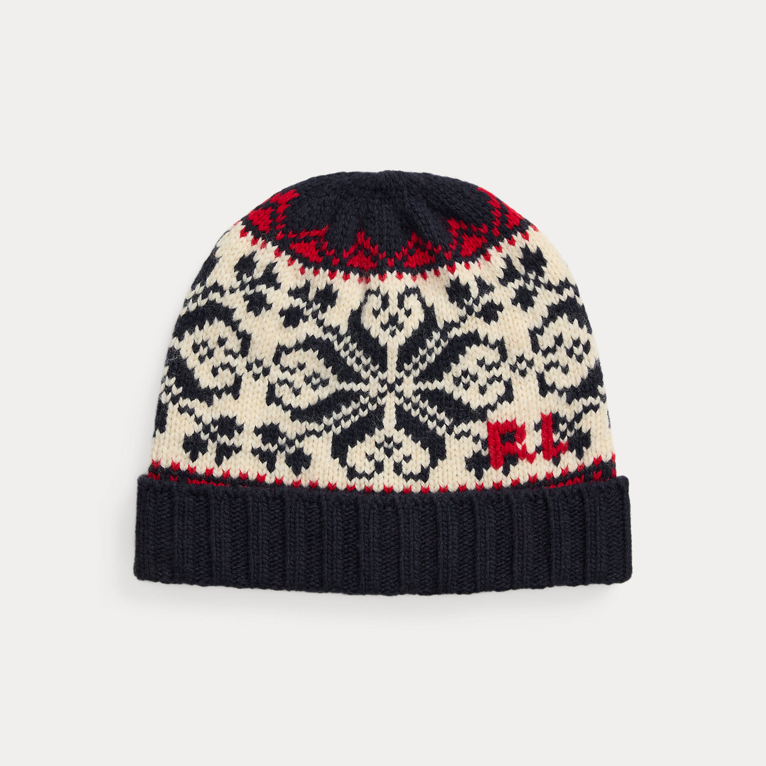 Gemusterte Mütze aus Wolle und Kaschmir von Polo Ralph Lauren