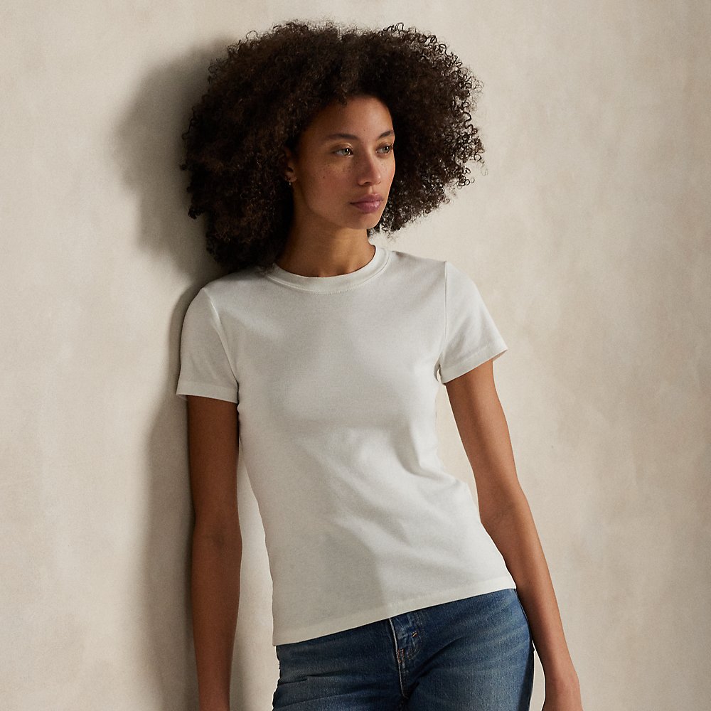 Geripptes Slim-Fit Baumwoll-T-Shirt Geripptes Slim-Fit Baumwoll-T-Shirt von Polo Ralph Lauren