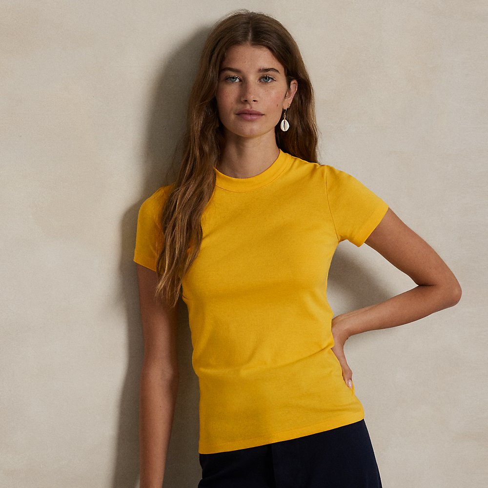 Geripptes Slim-Fit Baumwoll-T-Shirt Geripptes Slim-Fit Baumwoll-T-Shirt von Polo Ralph Lauren