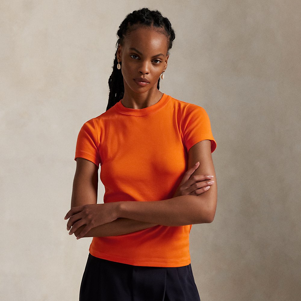 Geripptes Slim-Fit Baumwoll-T-Shirt Geripptes Slim-Fit Baumwoll-T-Shirt von Polo Ralph Lauren