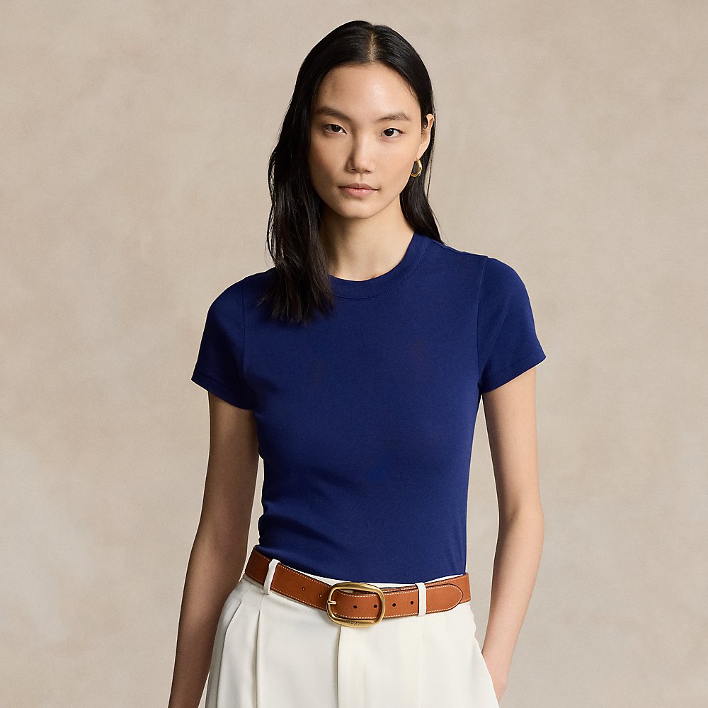 Geripptes Slim-Fit Baumwoll-T-Shirt Geripptes Slim-Fit Baumwoll-T-Shirt von Polo Ralph Lauren