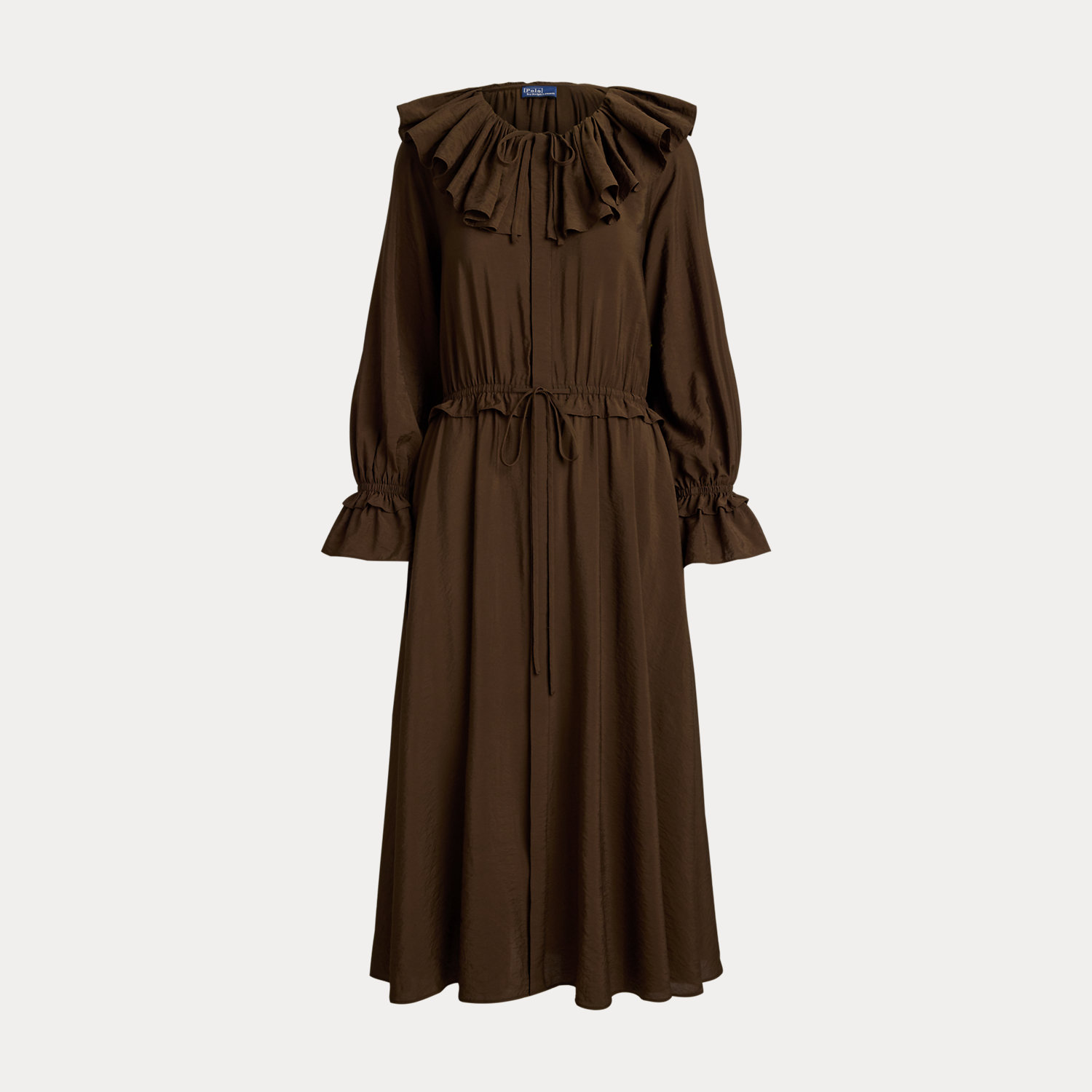 Gerüschtes Blouson-Crêpe-Kleid von Polo Ralph Lauren