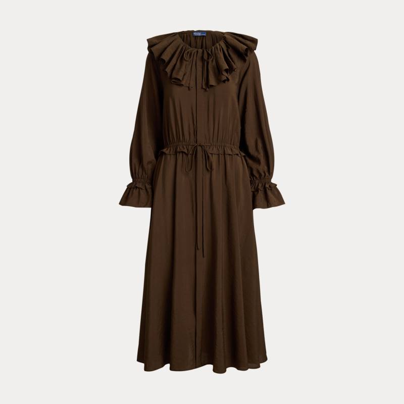 Gerüschtes Blouson-Crêpe-Kleid von Polo Ralph Lauren