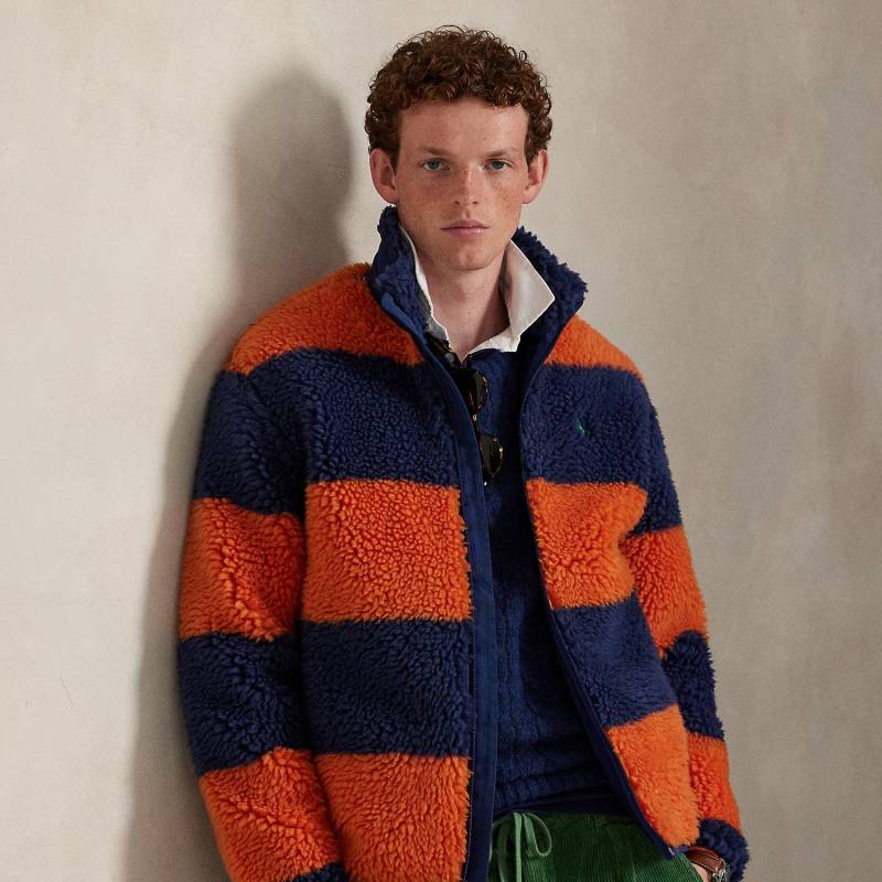 Gestreifte hochflorige Fleecejacke Gestreifte hochflorige Fleecejacke von Polo Ralph Lauren