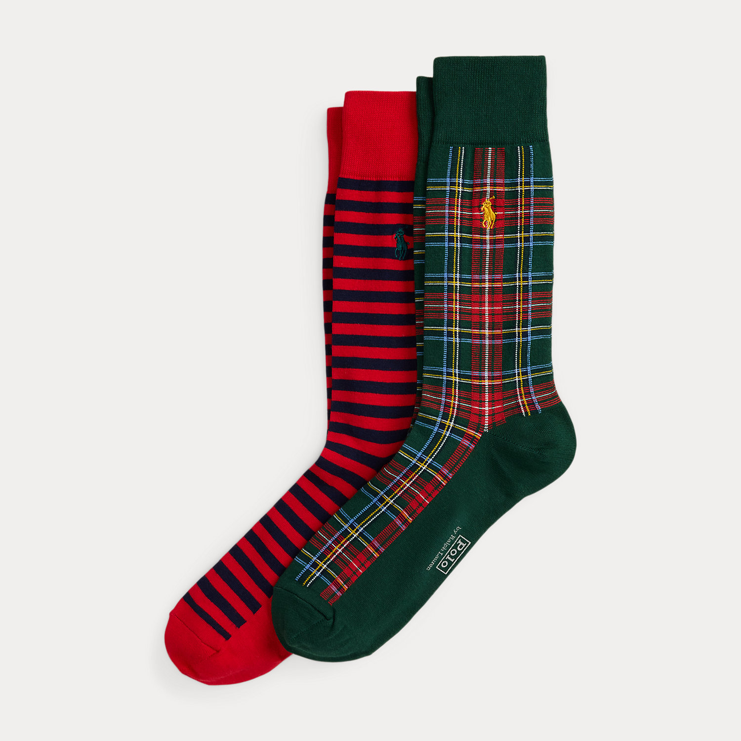 Gestreifte und karierte Anzugsocken von Polo Ralph Lauren