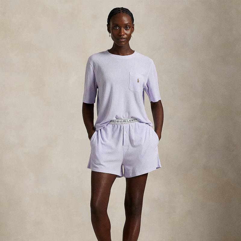 Gestreifter Pyjama mit Hemd und Shorts von Polo Ralph Lauren