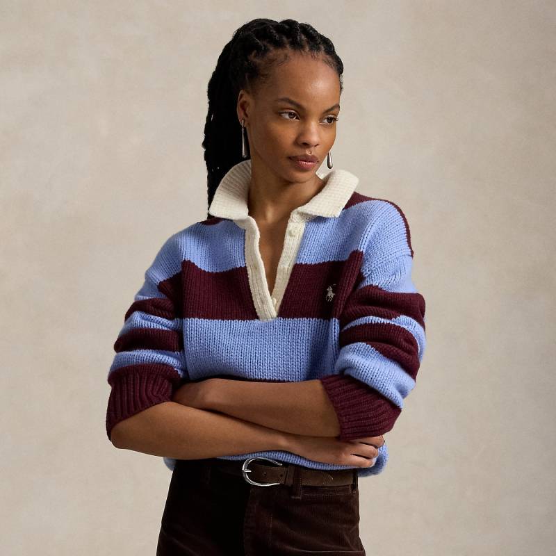 Gestreifter Rugbypullover mit Wolle von Polo Ralph Lauren
