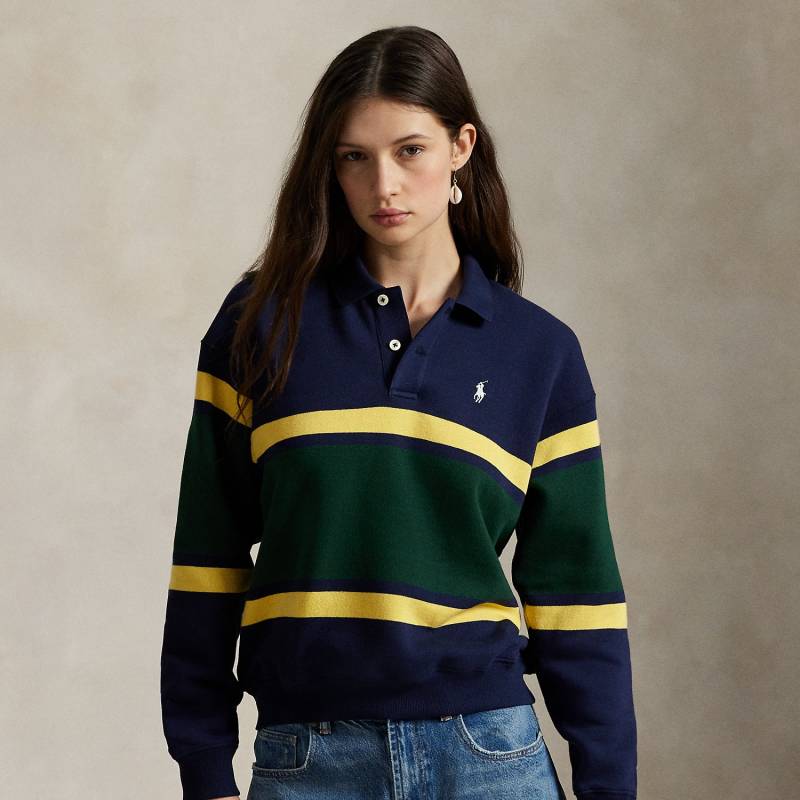 Gestreiftes Langarm-Poloshirt aus Fleece von Polo Ralph Lauren