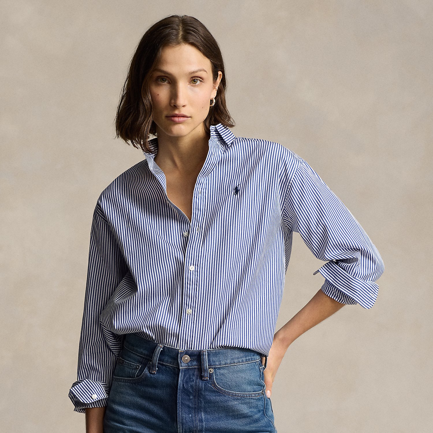 Relaxed-Fit Baumwollhemd mit Streifen von Polo Ralph Lauren