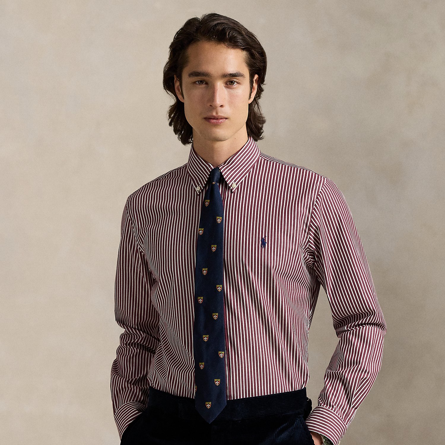 Gestreiftes Slim-Fit Hemd aus Popeline von Polo Ralph Lauren