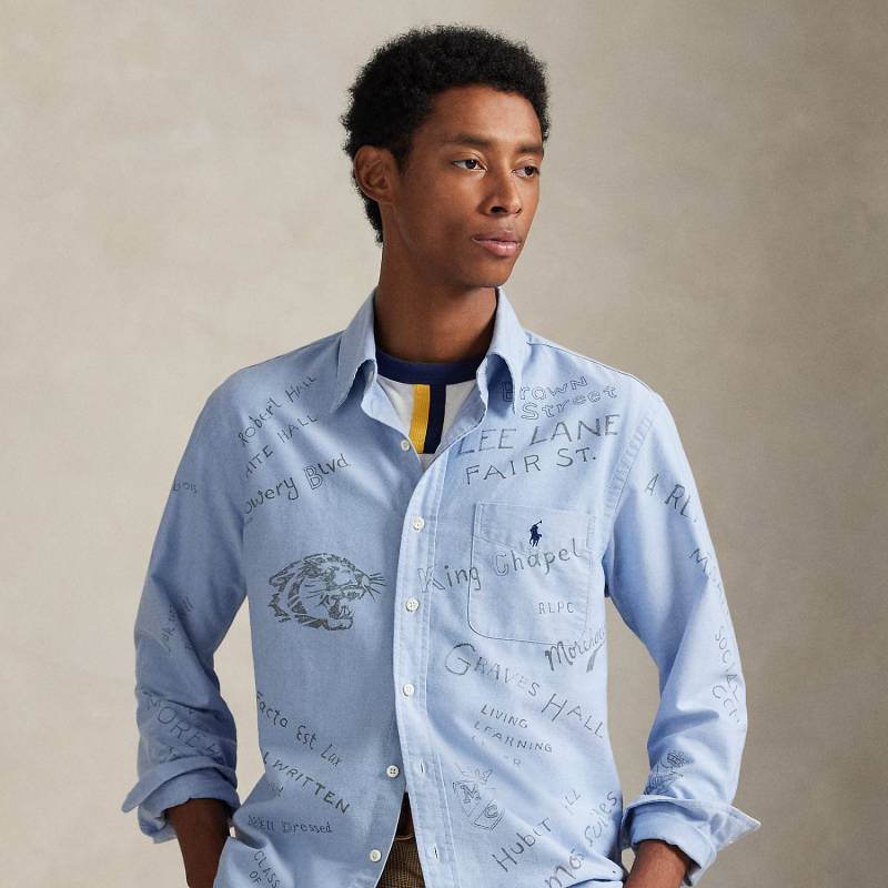 Hemd Morehouse College mit Tagebuchmotiv von Polo Ralph Lauren