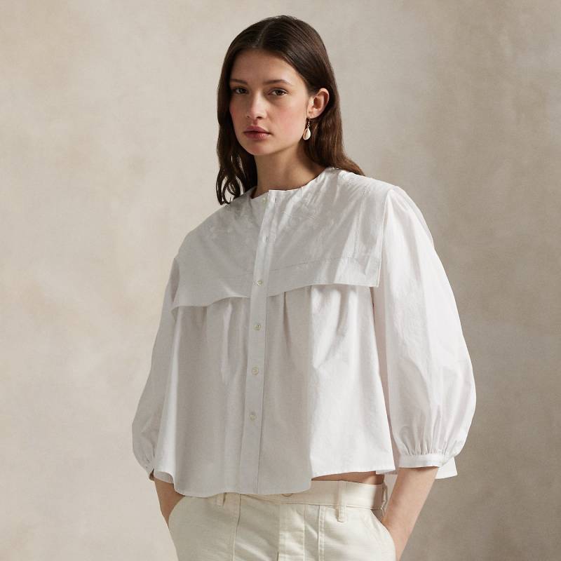 Hemdbluse aus Baumwollpopeline mit Latz von Polo Ralph Lauren