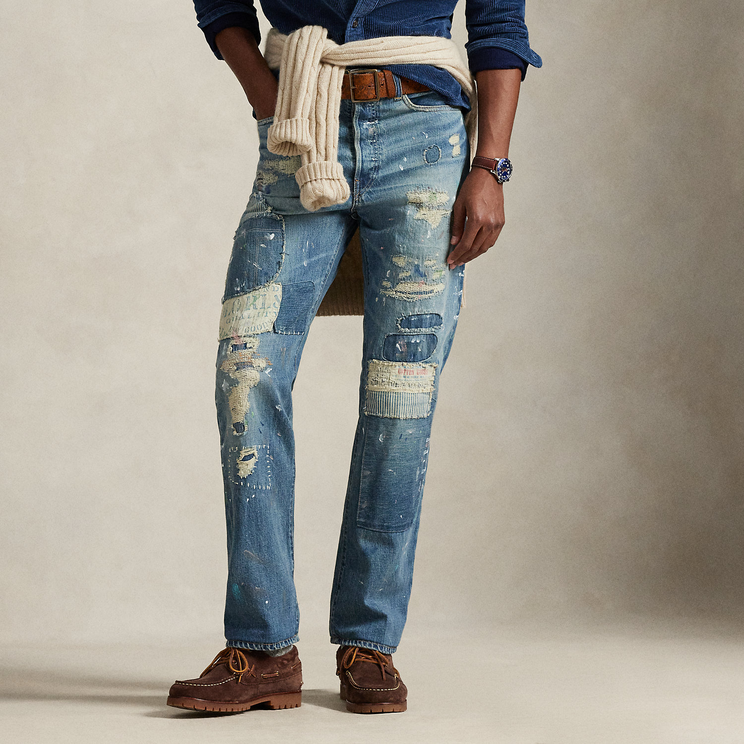 Heritage-Straight-Fit Jeans im Used-Look von Polo Ralph Lauren