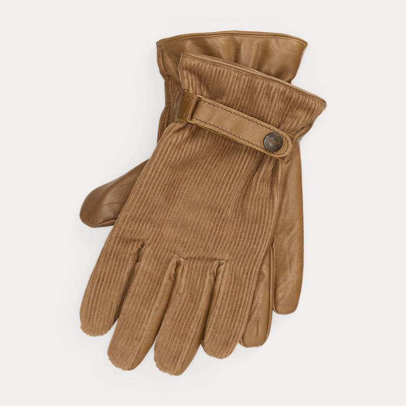 Isolierte Kordsamt-Schafleder-Handschuhe von Polo Ralph Lauren