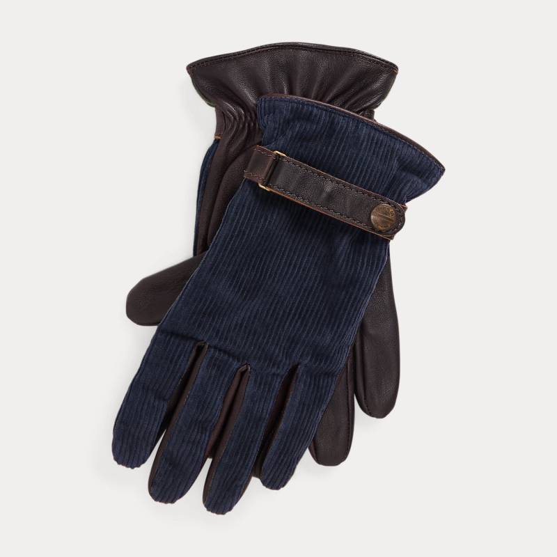 Isolierte Kordsamt-Schafleder-Handschuhe von Polo Ralph Lauren