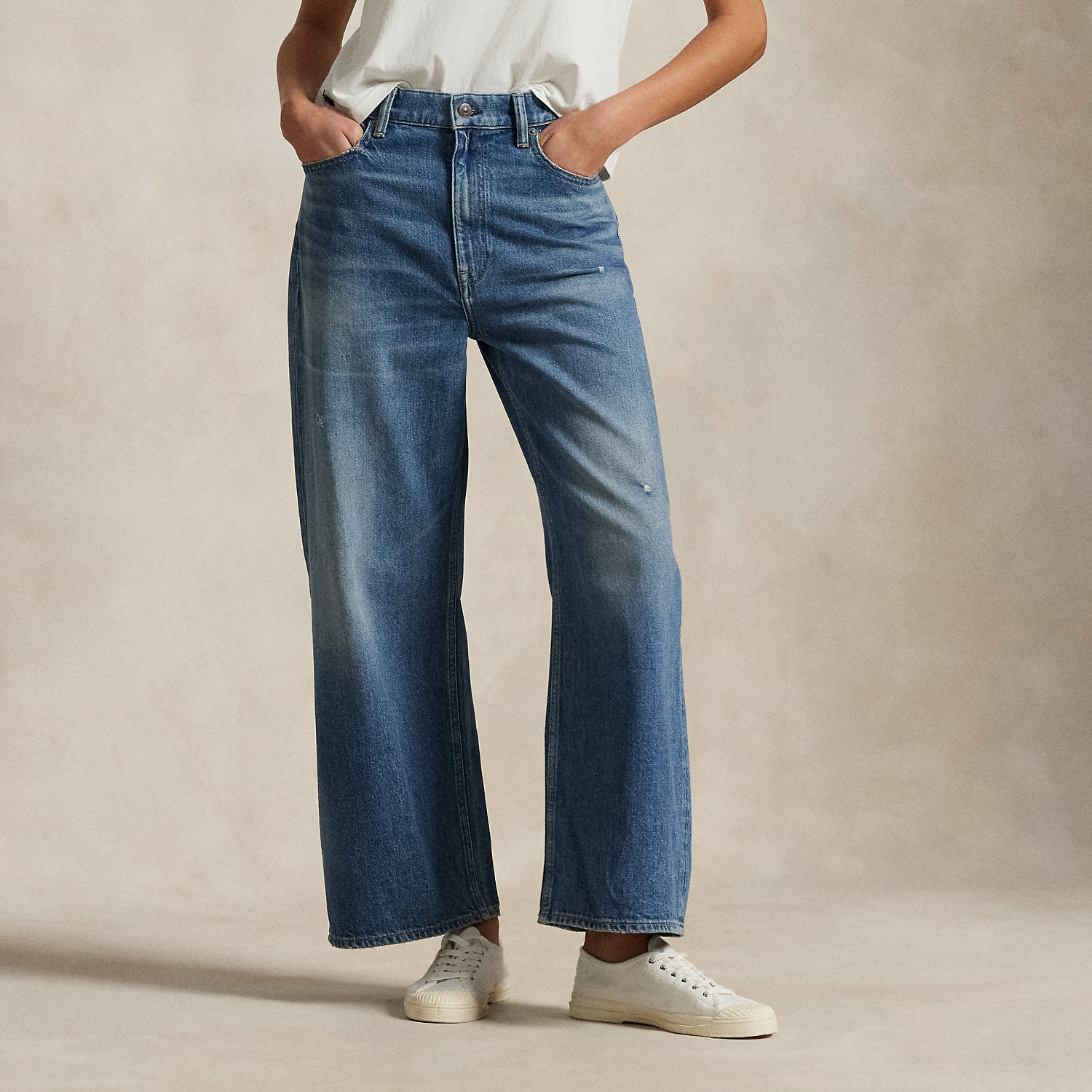 Jeans in 3/4-Länge mit hoher Leibhöhe von Polo Ralph Lauren