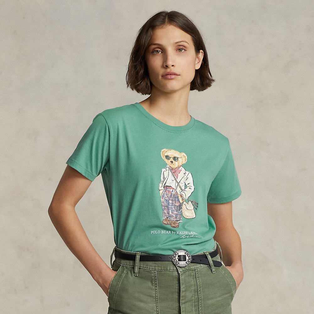 Jersey-T-Shirt mit Polo Bear von Polo Ralph Lauren