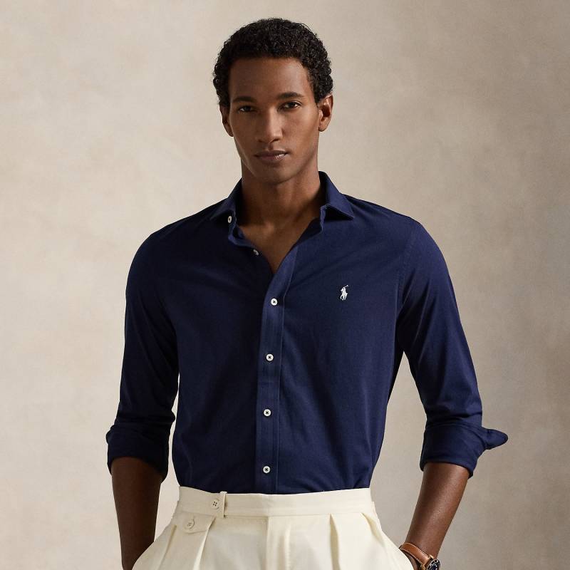 Jerseyhemd mit gespreiztem Kragen von Polo Ralph Lauren