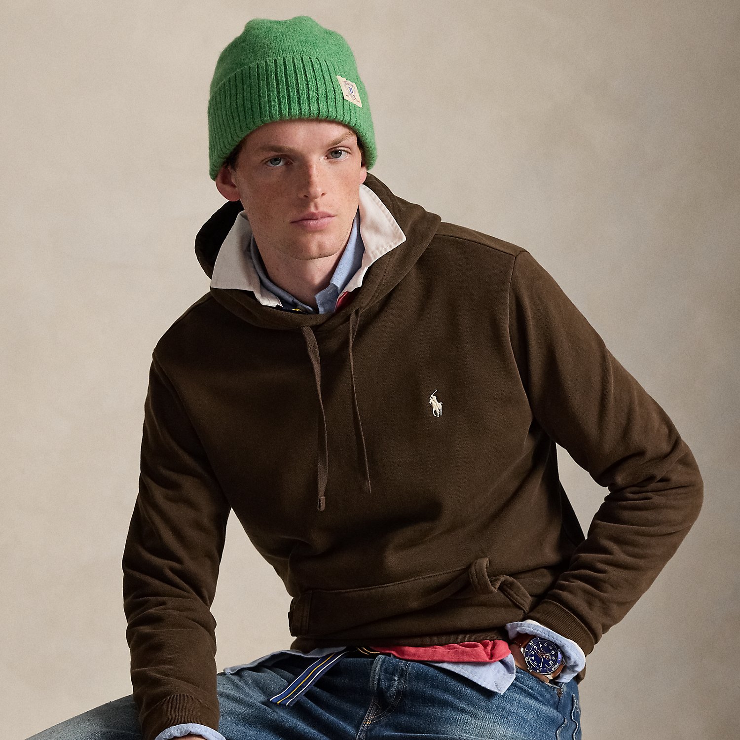 Kapuzenpullover aus Loopback-Fleece von Polo Ralph Lauren
