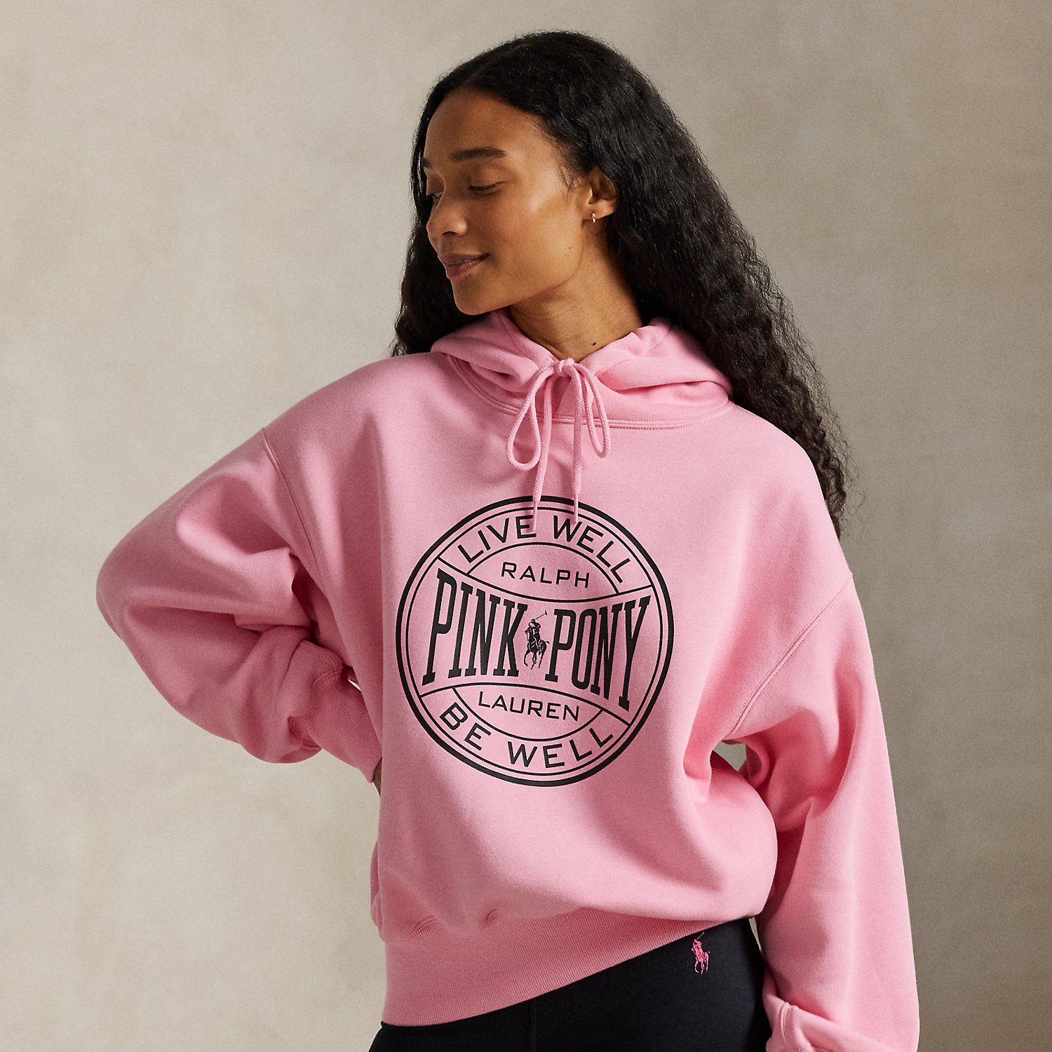 Kapuzenpullover mit Pink Pony und Logo von Polo Ralph Lauren
