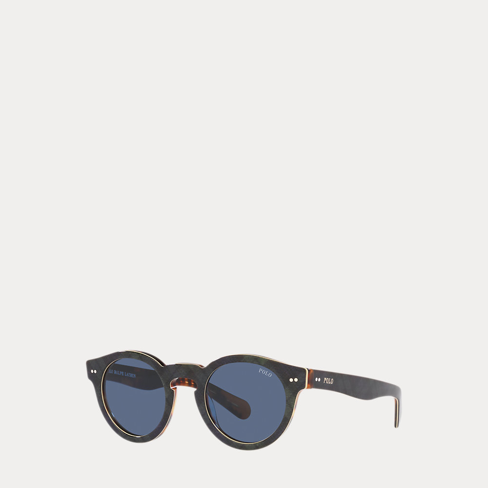 Karierte Panto-Sonnenbrille von Polo Ralph Lauren