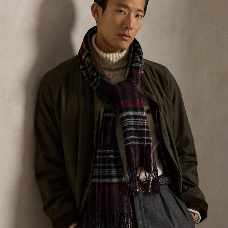 Karierter Fransenschal aus Wolle von Polo Ralph Lauren