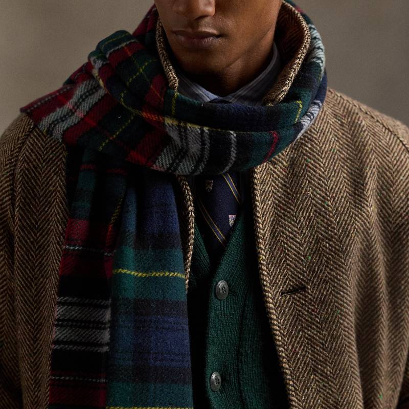 Karierter Patchwork-Schal mit Wolle von Polo Ralph Lauren