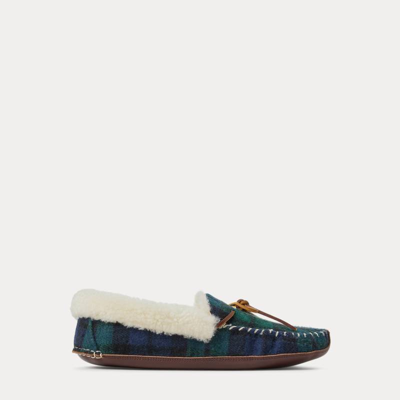 Karierter Slipper Yarmond mit Lammfell von Polo Ralph Lauren