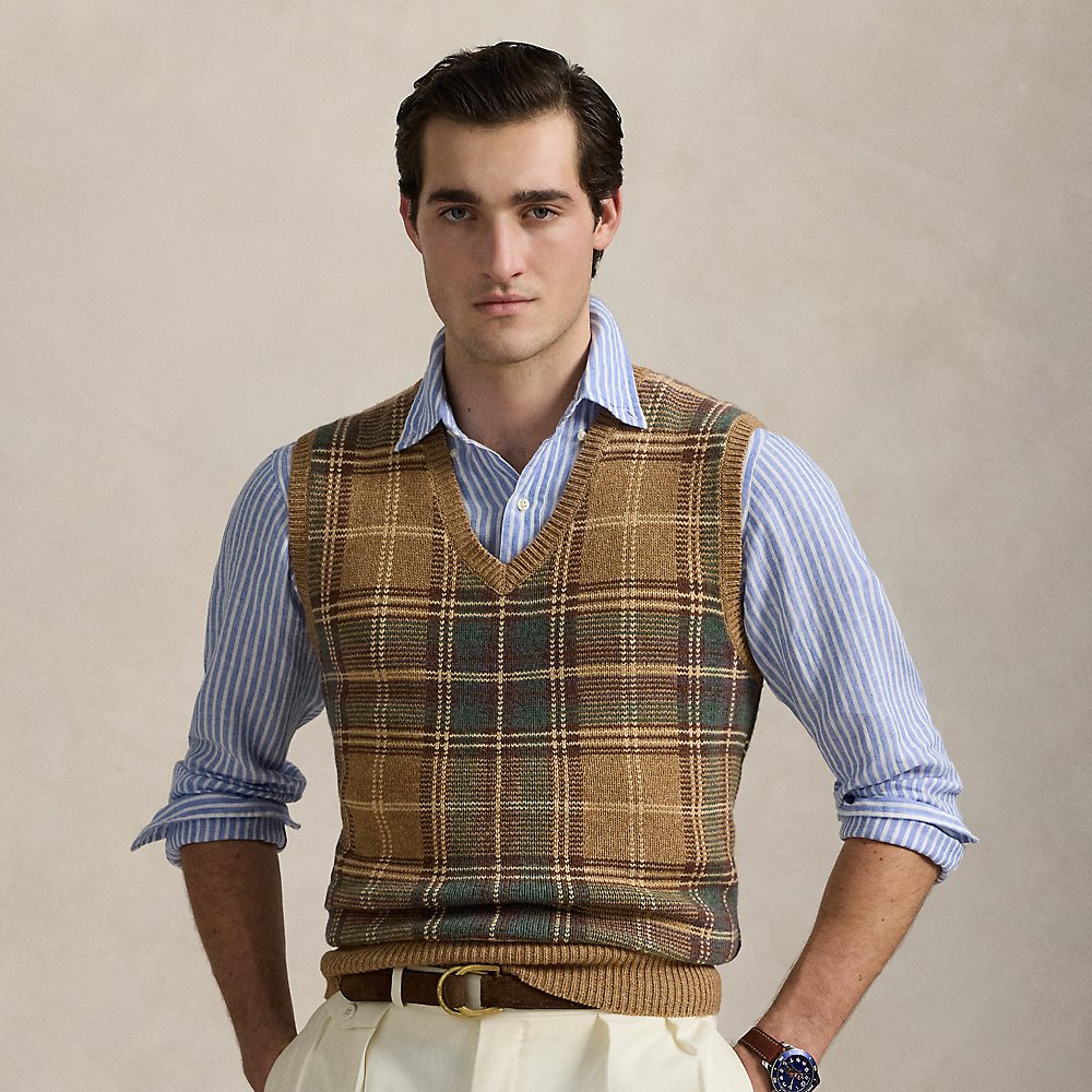 Karierter Woll-Baumwoll-Pullunder Karierter Woll-Baumwoll-Pullunder von Polo Ralph Lauren