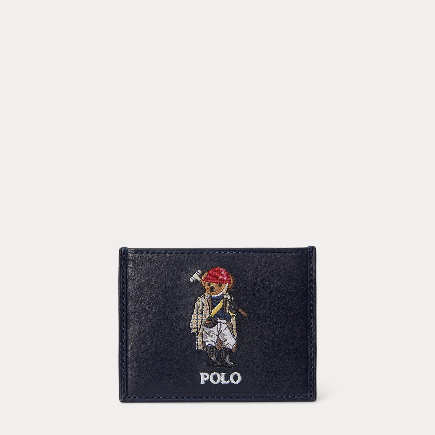 Kartenetui aus Leder mit Polo Bear von Polo Ralph Lauren