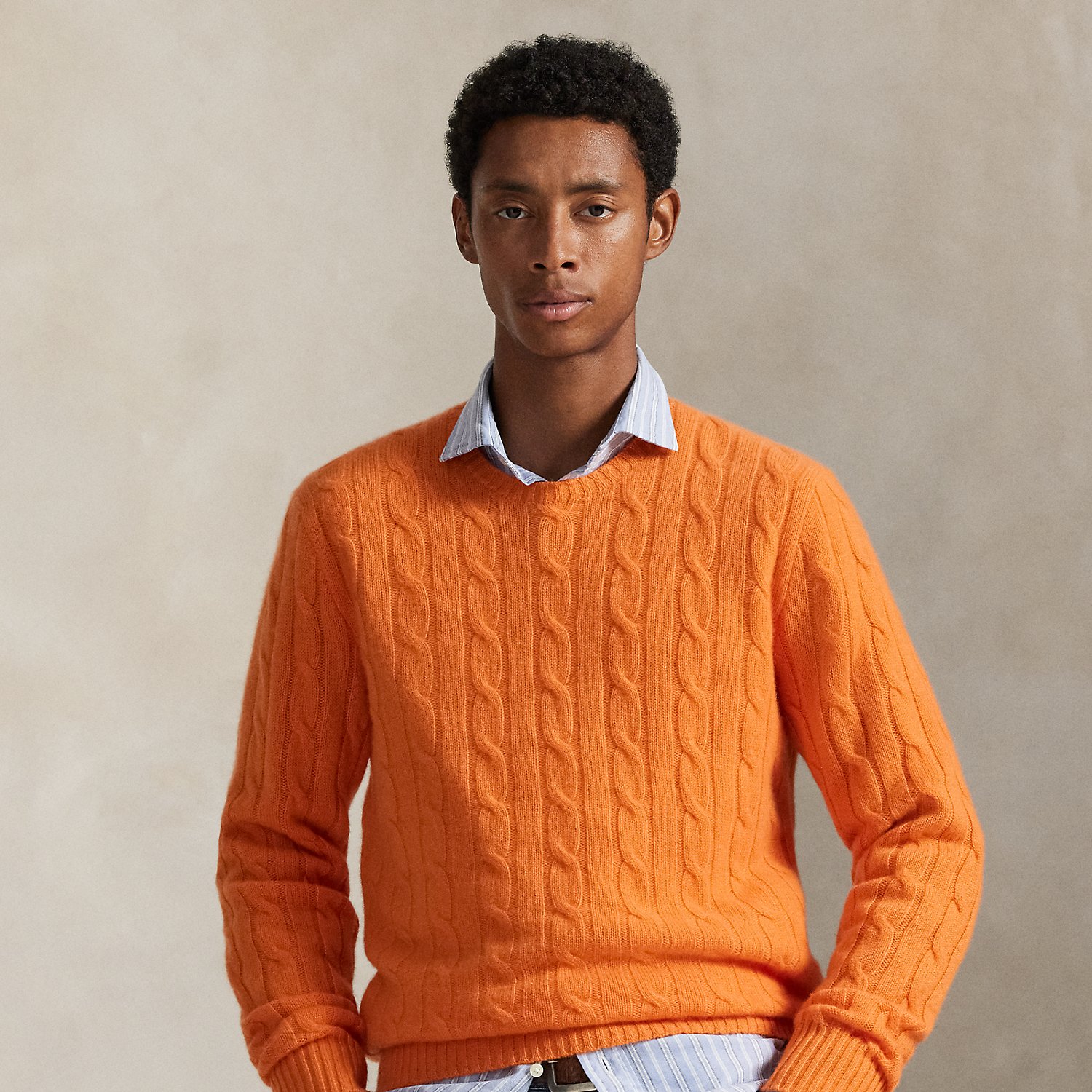 Kaschmirpullover mit Zopfmuster von Polo Ralph Lauren