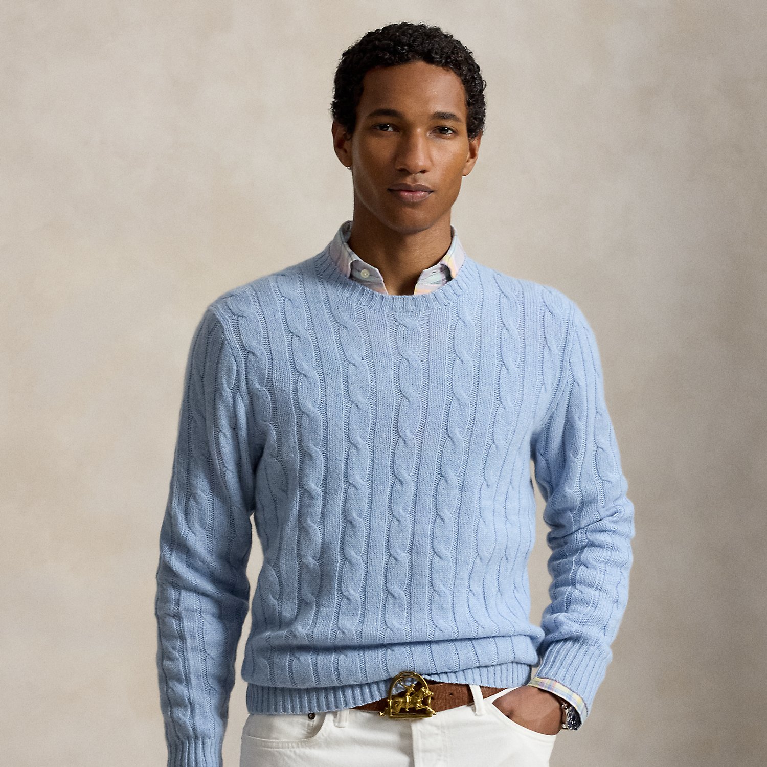 Kaschmirpullover mit Zopfmuster von Polo Ralph Lauren