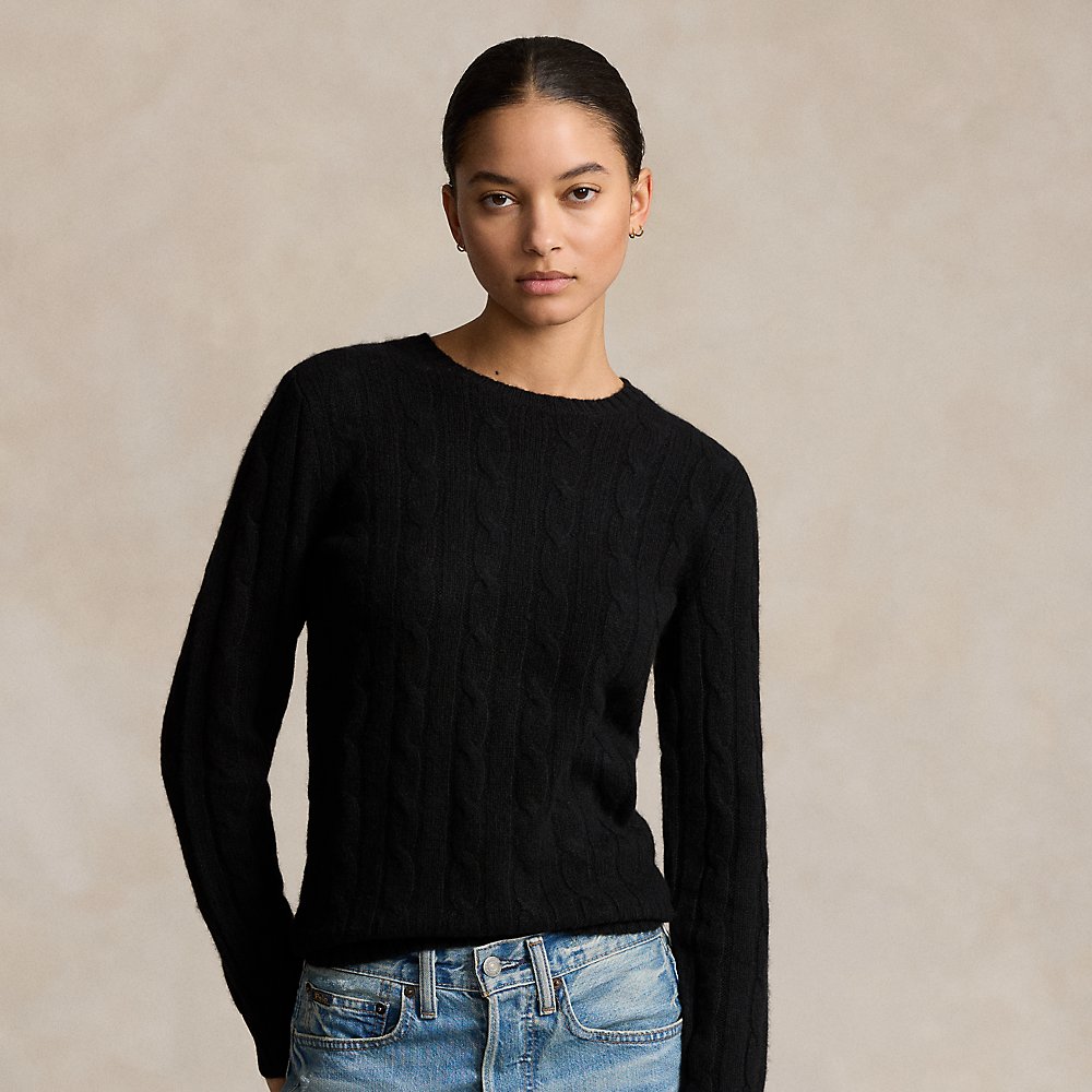 Kaschmirpullover mit Zopfmuster von Polo Ralph Lauren