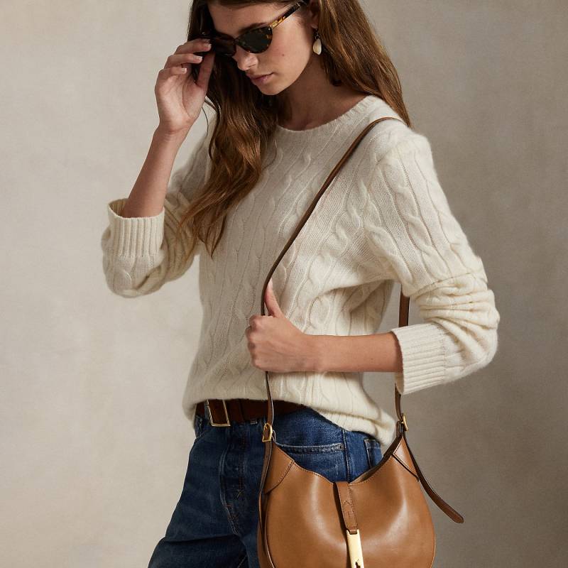 Kleine Schultertasche Polo ID aus Leder von Polo Ralph Lauren