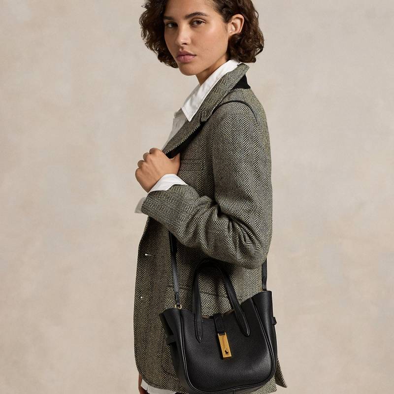 Kleine Tragetasche Polo ID aus Leder von Polo Ralph Lauren