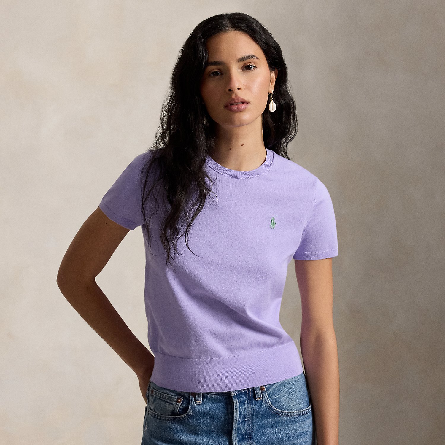 Kurzärmliger Rundhalspullover von Polo Ralph Lauren