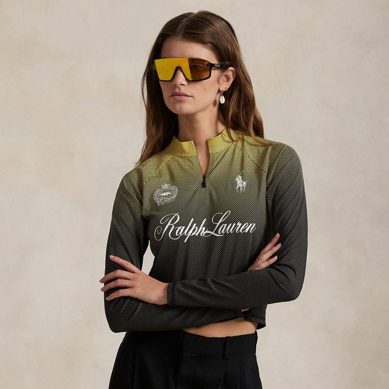 Kurzes Grafik-Shirt mit Reißverschluss von Polo Ralph Lauren