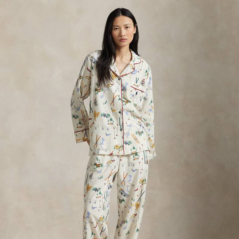 Langärmliger Pyjama aus Popeline von Polo Ralph Lauren