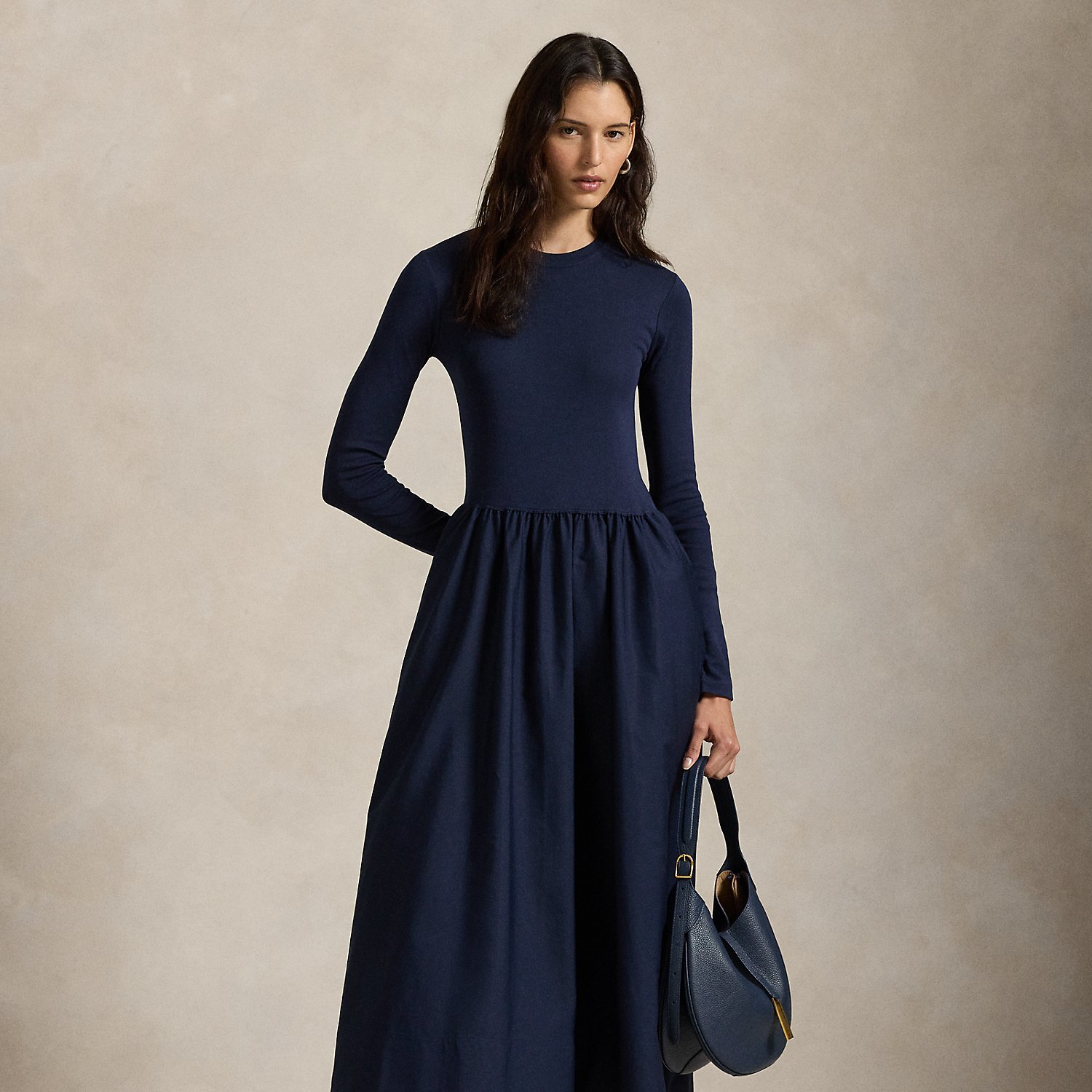 Langärmliges Baumwollkleid von Polo Ralph Lauren