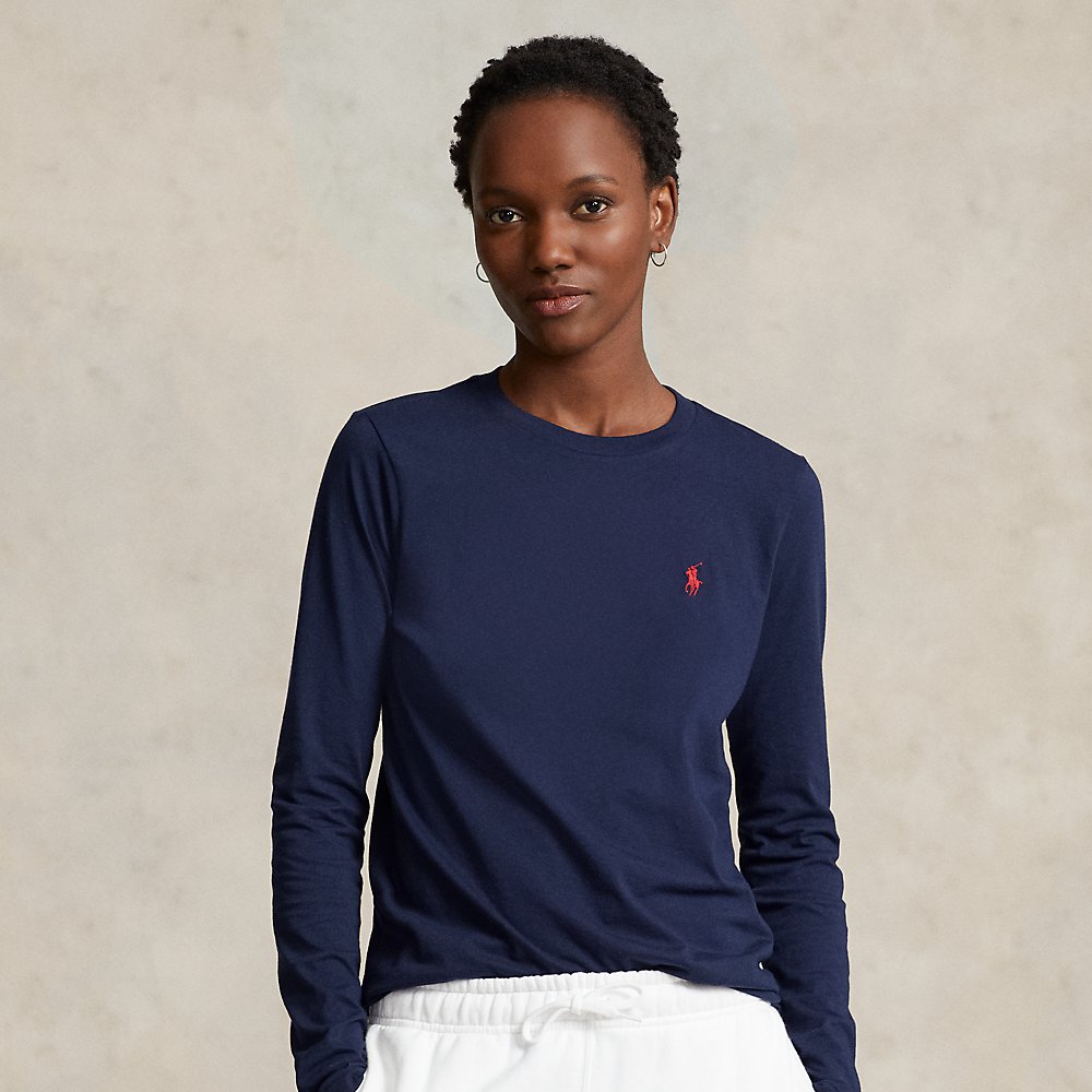 Langärmliges Rundhals-T-Shirt aus Jersey Langärmliges Rundhals-T-Shirt aus Jersey von Polo Ralph Lauren