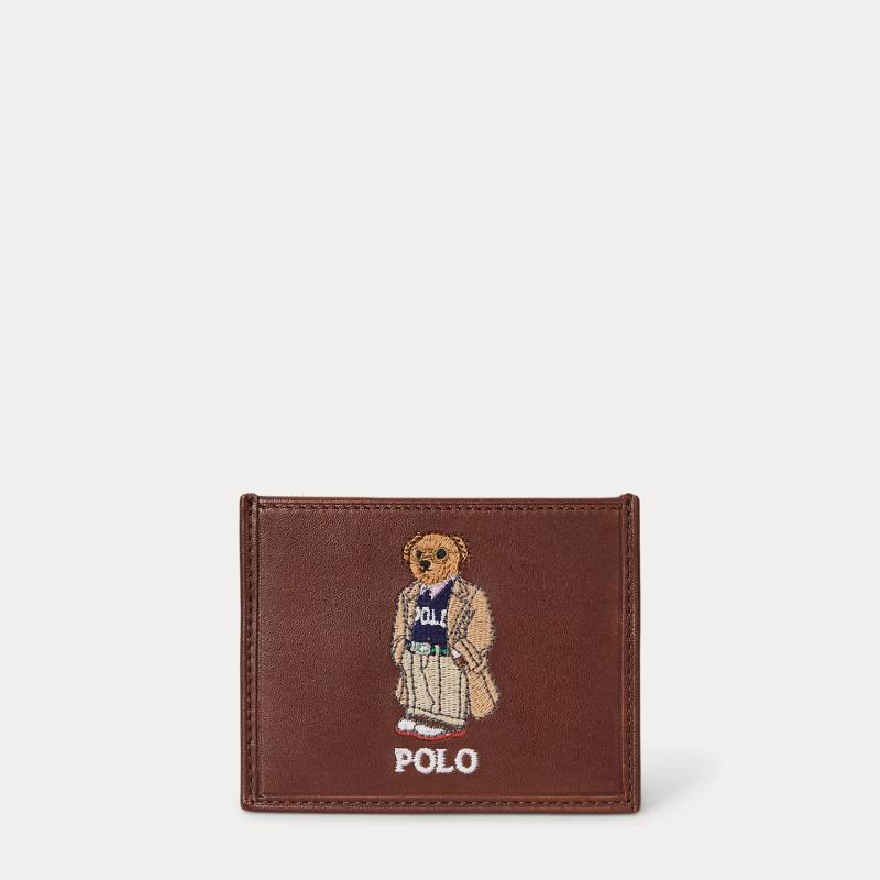 Leder-Kartenetui mit Polo Bear von Polo Ralph Lauren