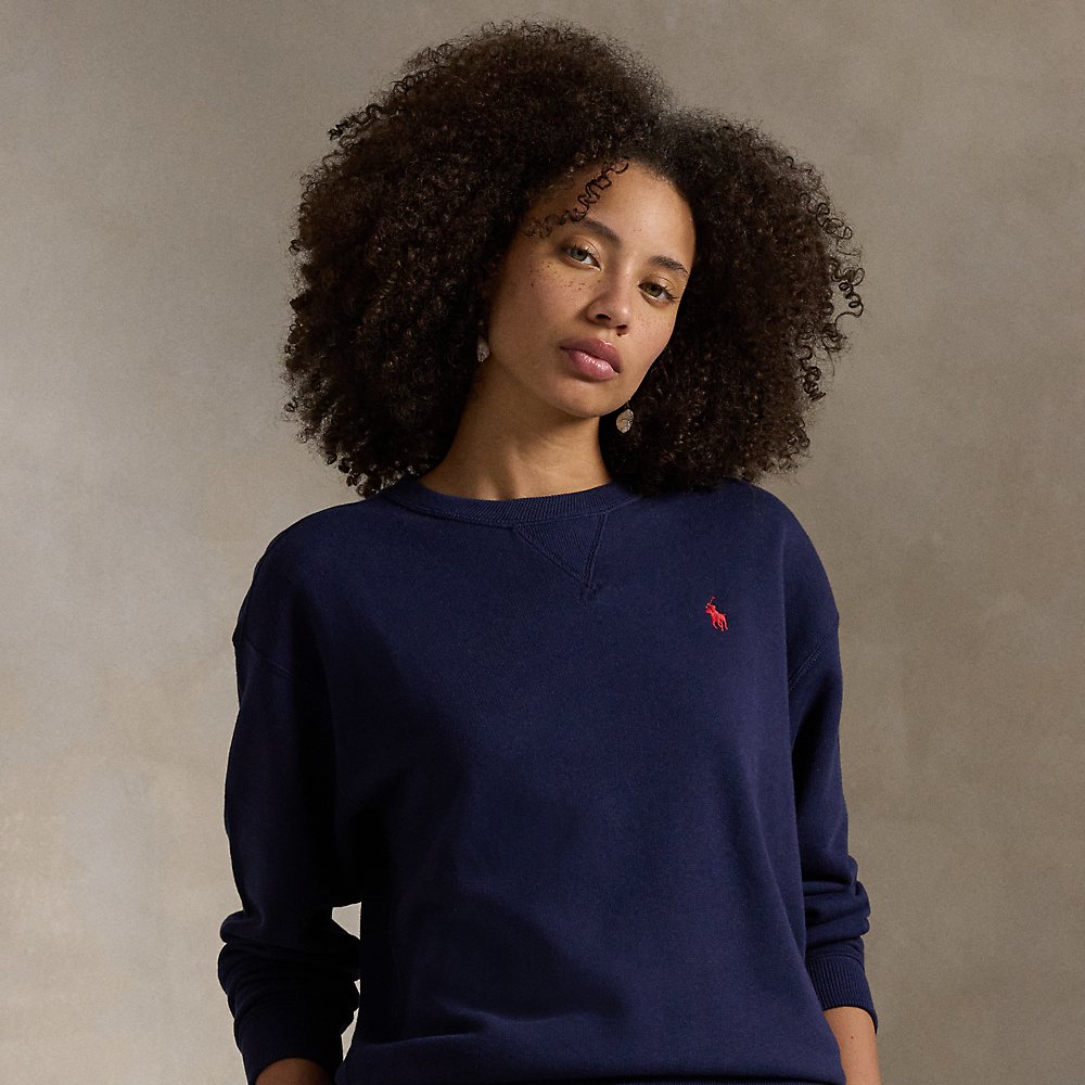 Leichter Rundhalspullover aus Fleece von Polo Ralph Lauren