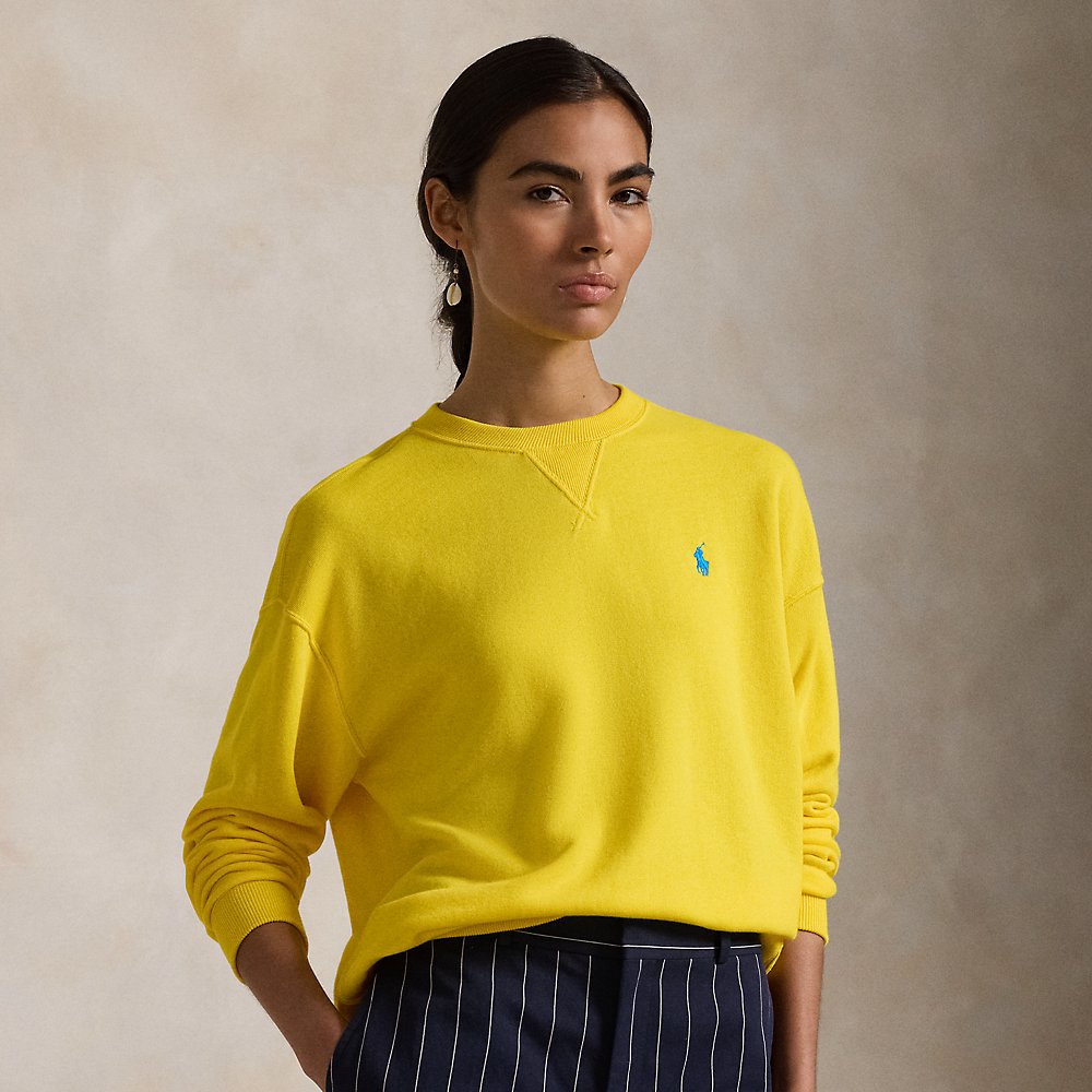 Leichter Rundhalspullover aus Fleece von Polo Ralph Lauren