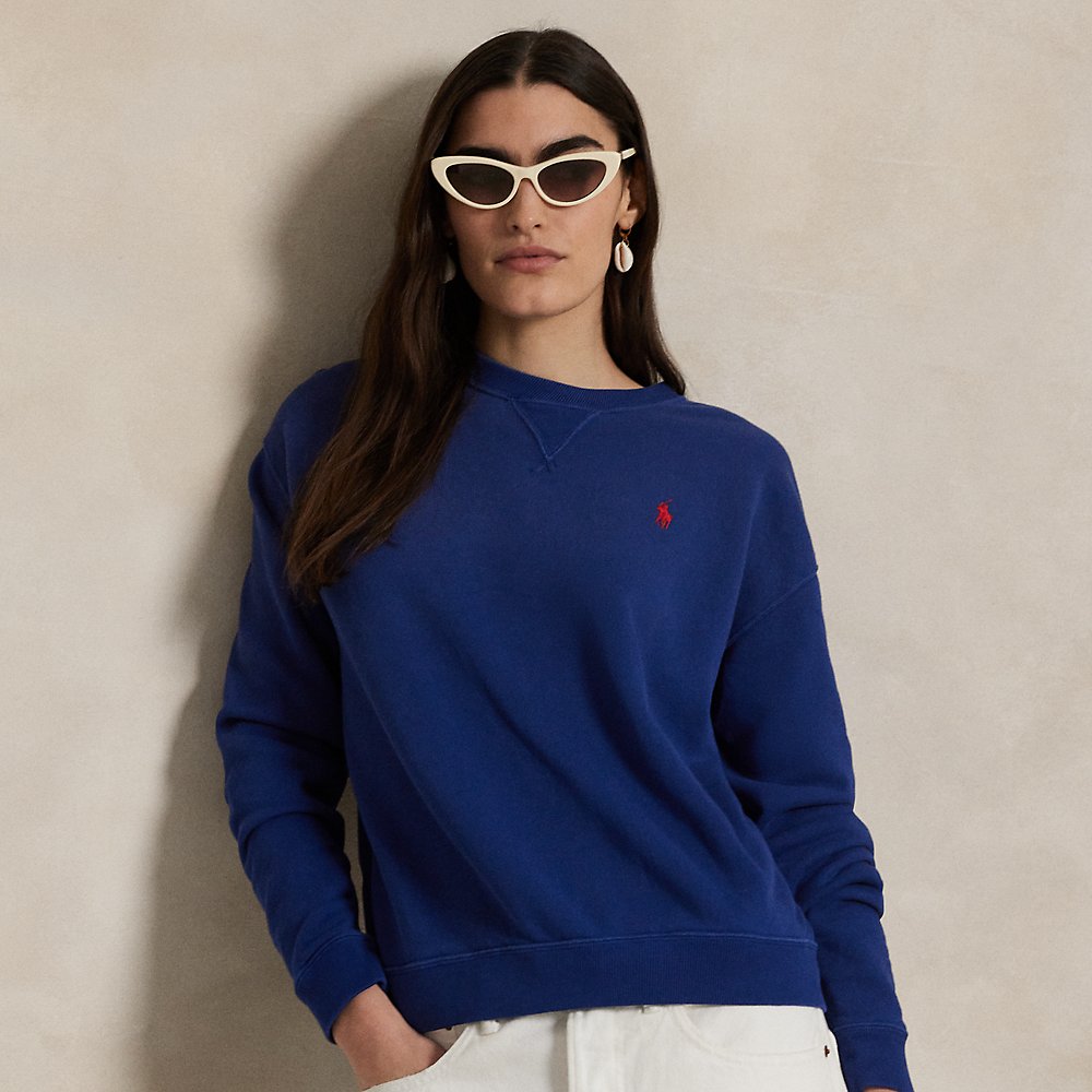 Leichter Rundhalspullover aus Fleece von Polo Ralph Lauren