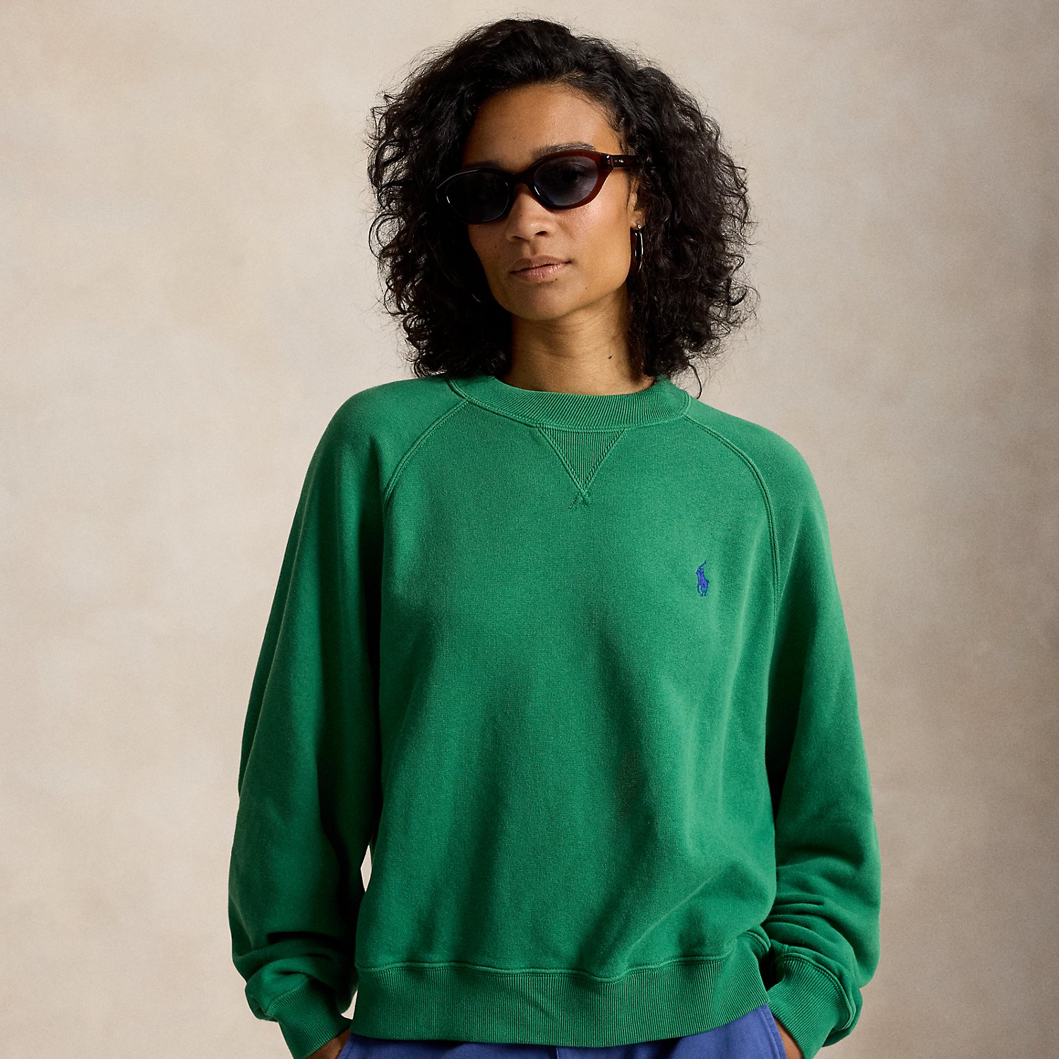 Leichter Rundhalspullover aus Fleece von Polo Ralph Lauren