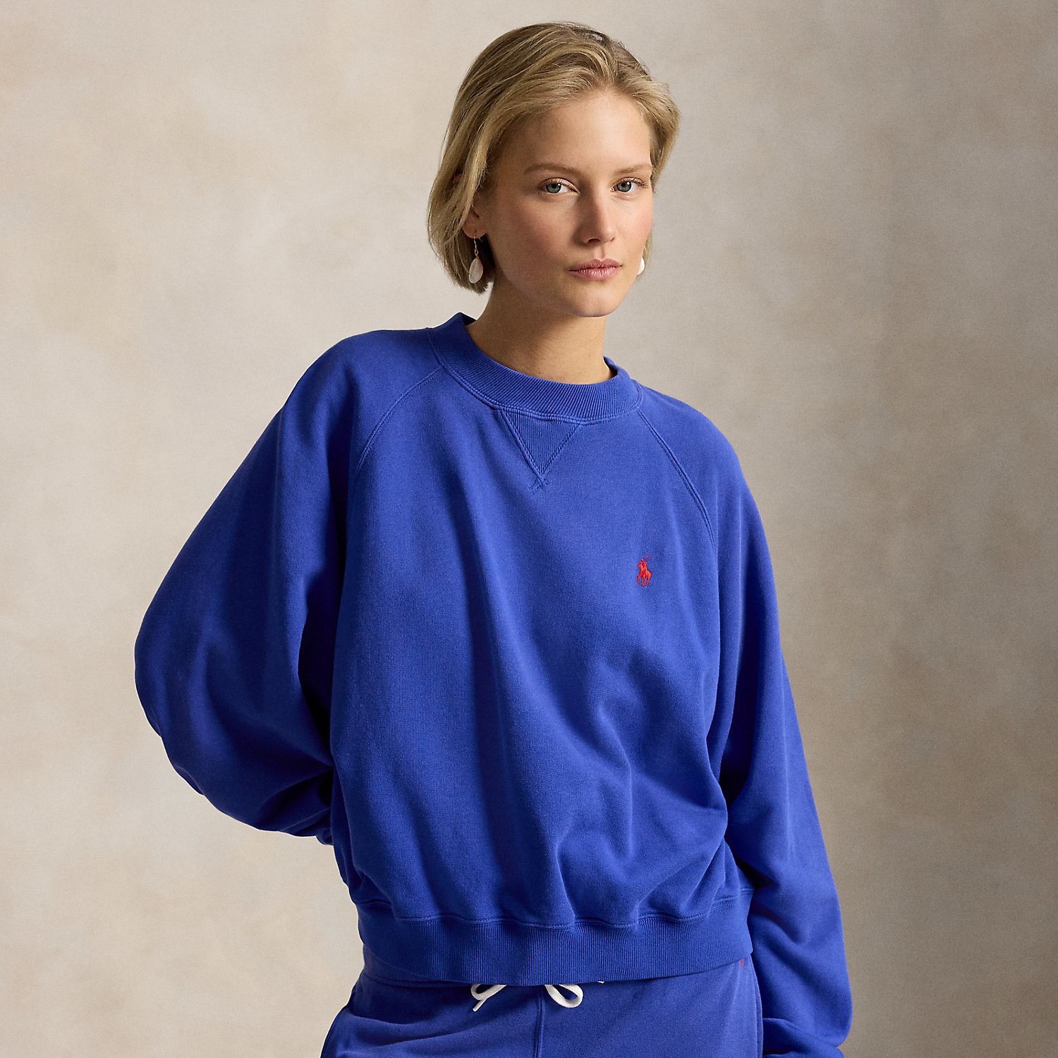 Leichter Rundhalspullover aus Fleece von Polo Ralph Lauren