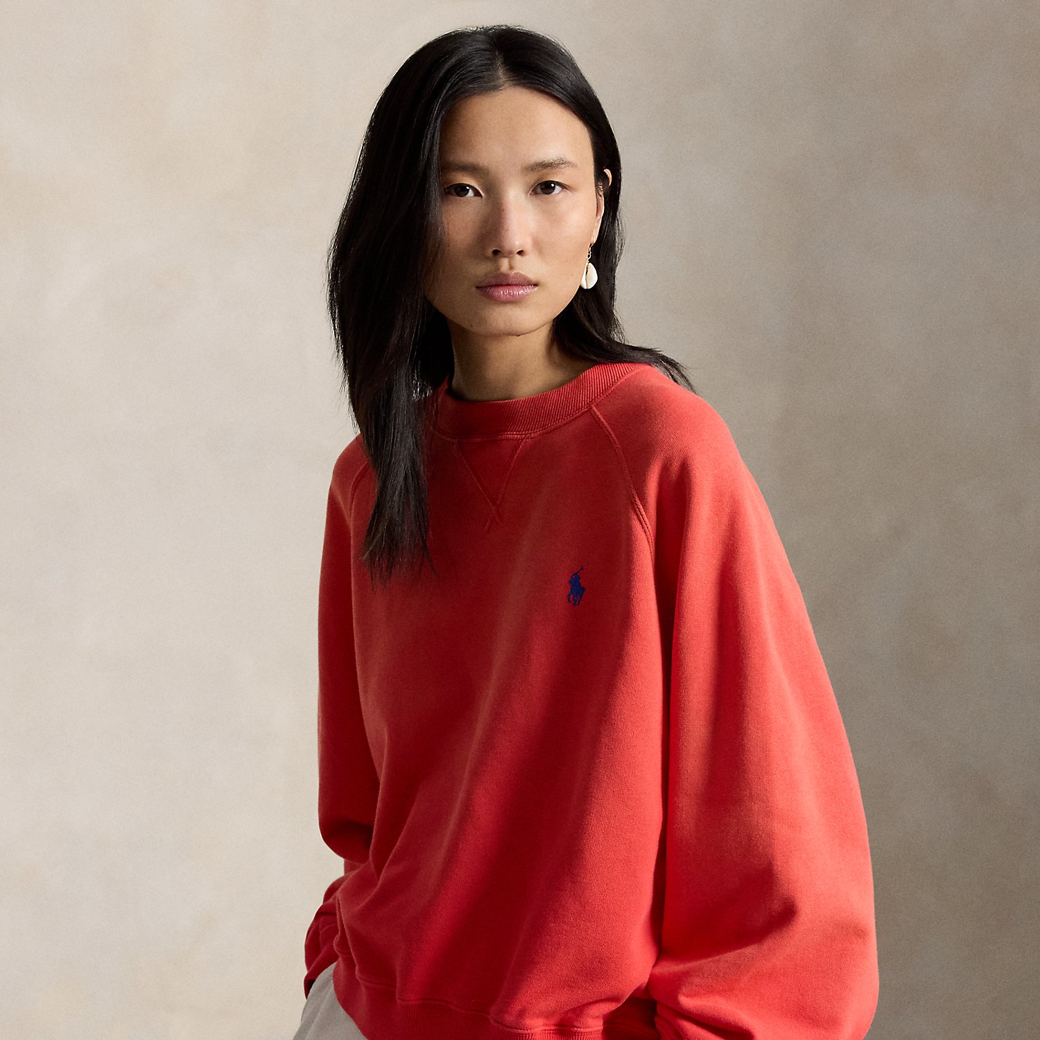 Leichter Rundhalspullover aus Fleece von Polo Ralph Lauren